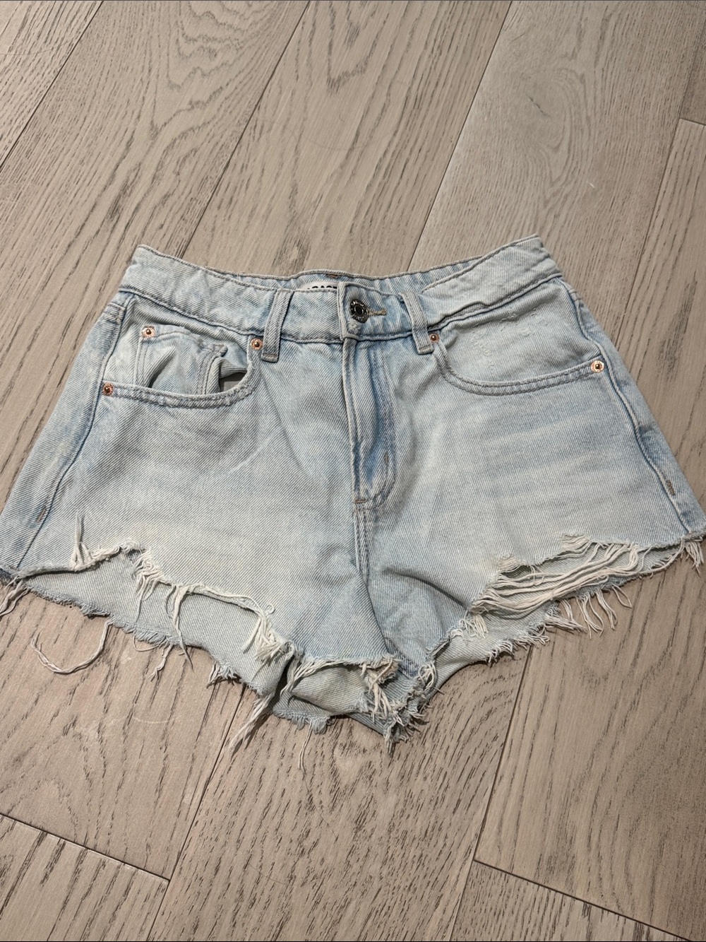 Garage Light Wash Distressed Denim Shorts - Women's size 0/24
